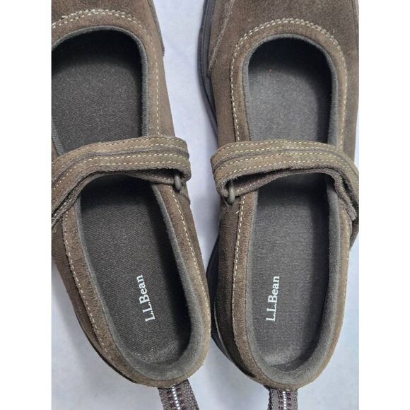 L.L. Bean Brown Suede Comfort Moc Mary Janes Sz. 8 1/2 - Picture 9 of 10